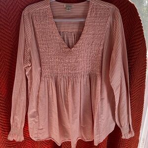 Sundance long sleeve gathered front smocking